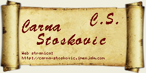 Čarna Stošković vizit kartica